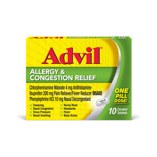 Advil Allergy & Congestion Relief – 10 Tablets