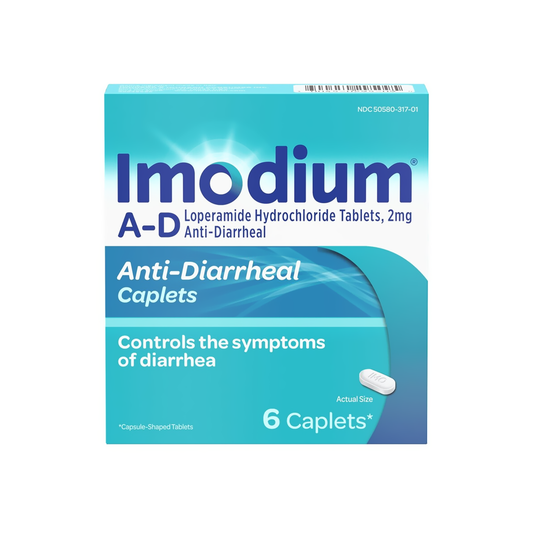 Imodium A-D Anti-Diarrheal 2mg Caplets – 6 Count