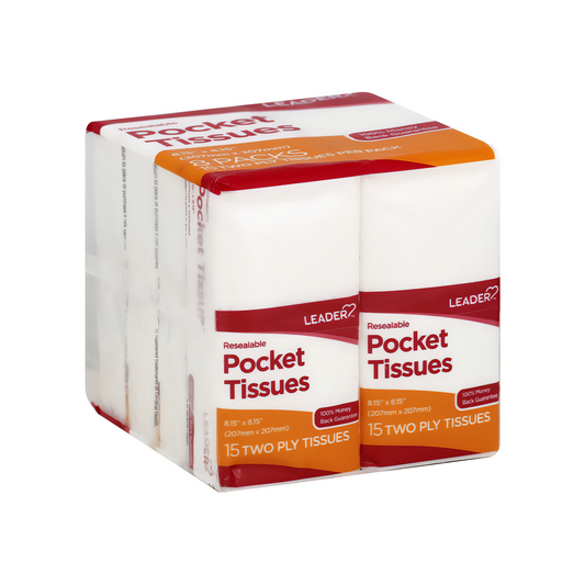 Leader Pocket Tissues – 8 Packs